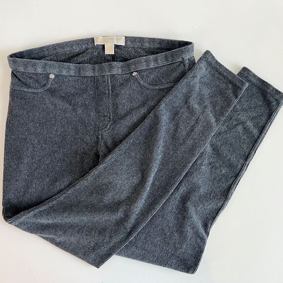❤️ MICHAEL MICHAEL KORS CORDUROY PULL ON‎ LEGGINGS / SLIM LEG PANTS, M - Picture 7 of 7